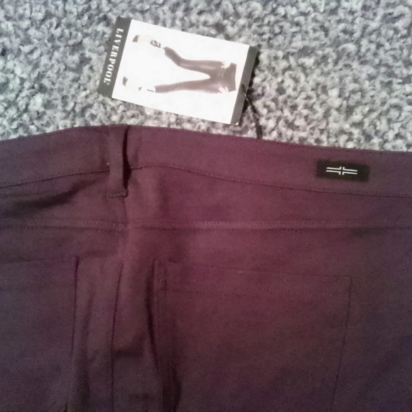 NWT! LIVERPOOL JEANS COMPANY JACQUELINE SKINNY PANT DARK PURPLE SIZE 16/33 - Picture 8 of 14